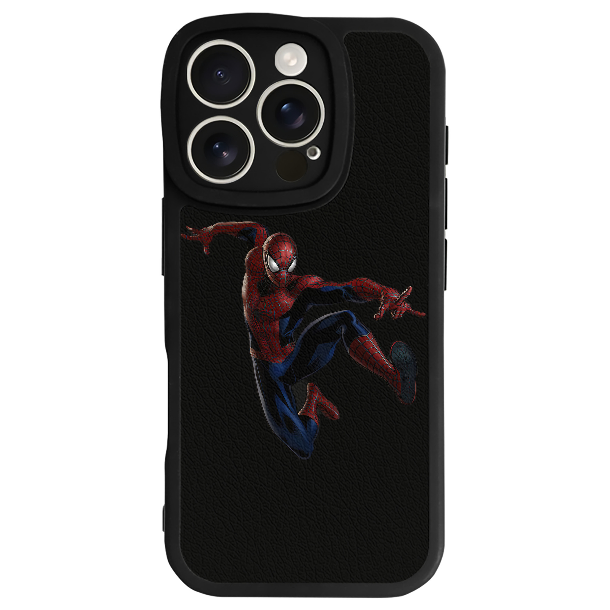 Spider Man スパイダーマン 【iPhone 16シリーズ対応】シリコンスマホケース（レザー調） 材質：シリコン